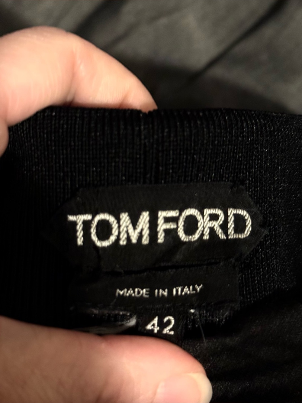 Tom Ford Black Velvet Track Joggers with Zip Accents - Picture 5 of 5